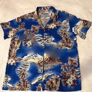Vintage Hilo Hattie The Original Hawaiian Shirt Mens Small Resort Made in USA